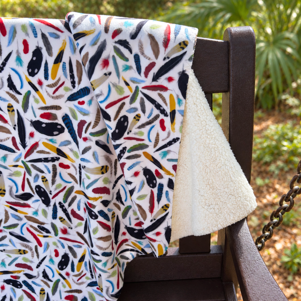 The Backyard Bird Sherpa Lap Blanket