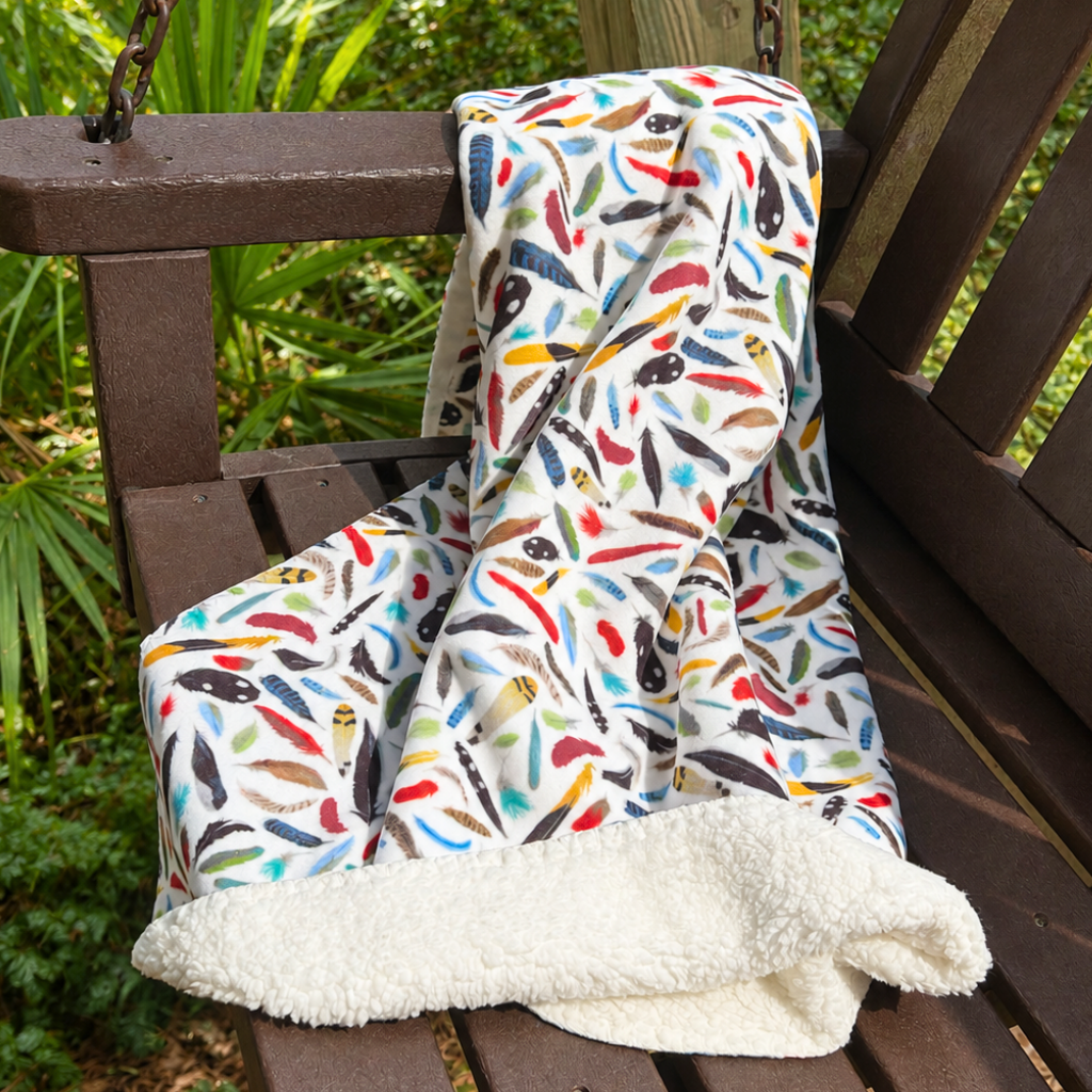 The Backyard Bird Sherpa Lap Blanket